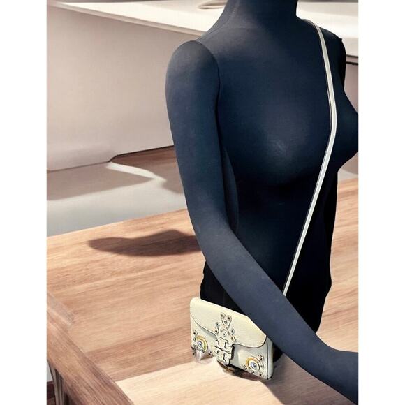 Tory Burch McGraw Embellished Leather Wallet Crossbody - Picture 7 of 12